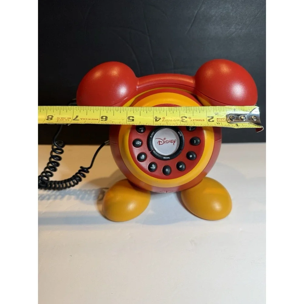 Disney Mickey Mouse Corded Push Button Desk Telephone Memorex DPH8020-C Tested